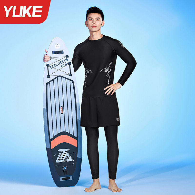 Bộ đồ bơi nam tay dài quần dài chống nắng chống UV, thiết kế trẻ trung quân 2 lớp che chắn kín đáo năng động