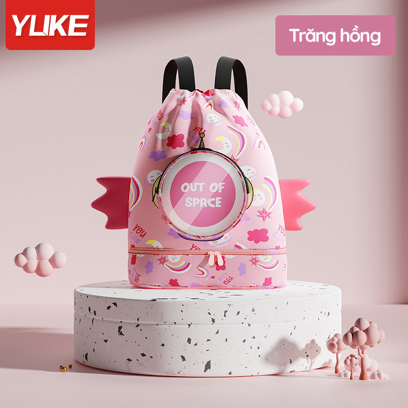 Túi đựng đồ bơi đồ ướt có ngăn chống nước riêng biệt hiệu Y hình in 4D ngộ nghĩnh đáng yêu cho bé RH22015