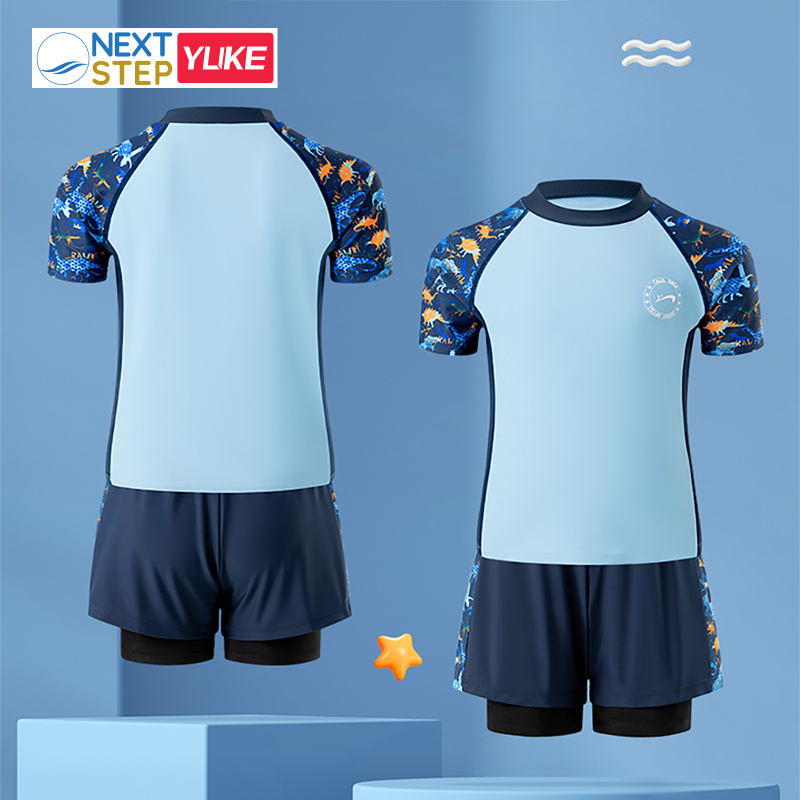 Đồ bơi bé trai YUKE tay ngắn quần 2 lớp, chất vải mềm mại YY20