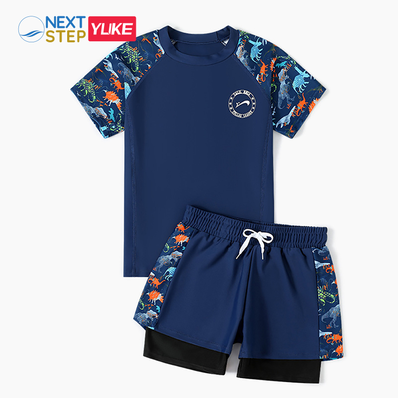 Đồ bơi bé trai YUKE tay ngắn quần 2 lớp, chất vải mềm mại YY20
