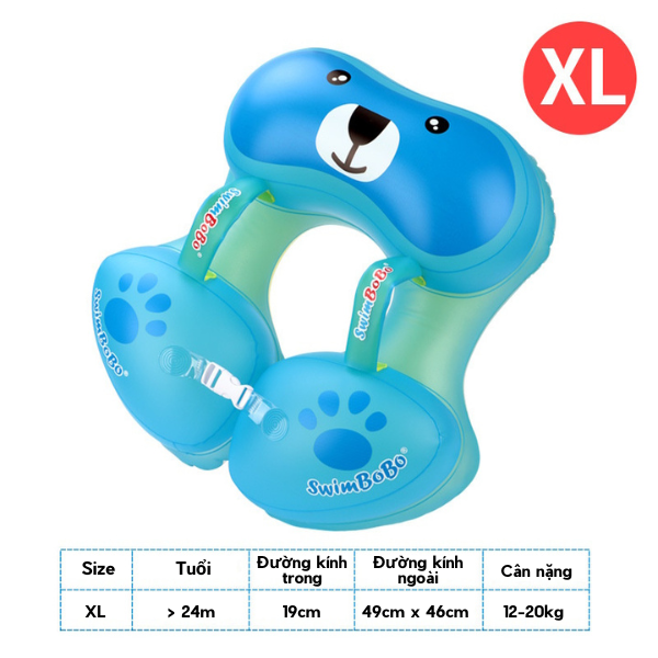 Phao bơi nách Swimbobo dày dặn chắc chắn sử dụng trong các SPA cho bé yêu Tặng kèm bơm