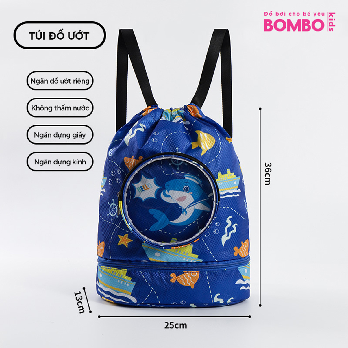 Túi đựng đồ bơi trẻ em Balo Túi Shishi 4 ngăn