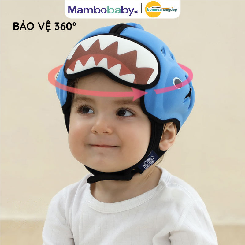 Mũ tập đi cho bé Mambobaby Guard chống va đập êm nhẹ, thoáng khí – phù hợp bé 6–24 tháng