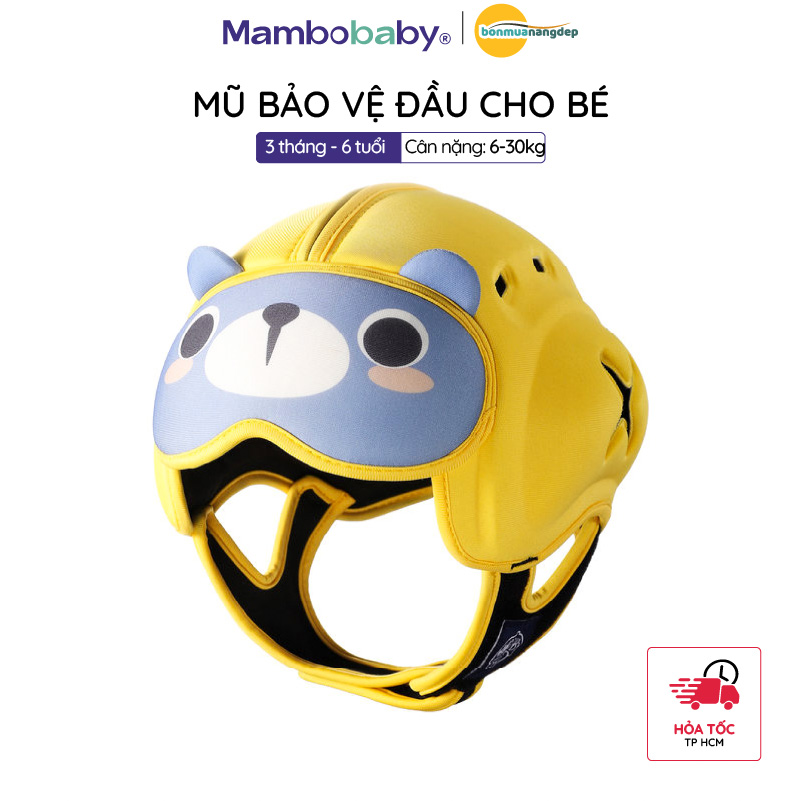 Mũ tập đi cho bé Mambobaby Guard chống va đập êm nhẹ, thoáng khí – phù hợp bé 6–24 tháng