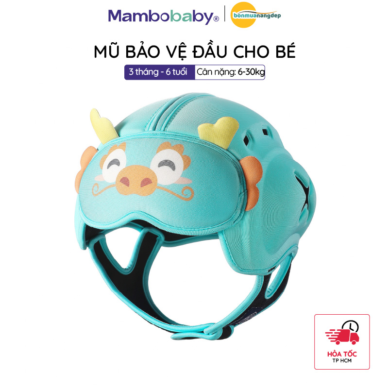 Mũ tập đi cho bé Mambobaby Guard chống va đập êm nhẹ, thoáng khí – phù hợp bé 6–24 tháng
