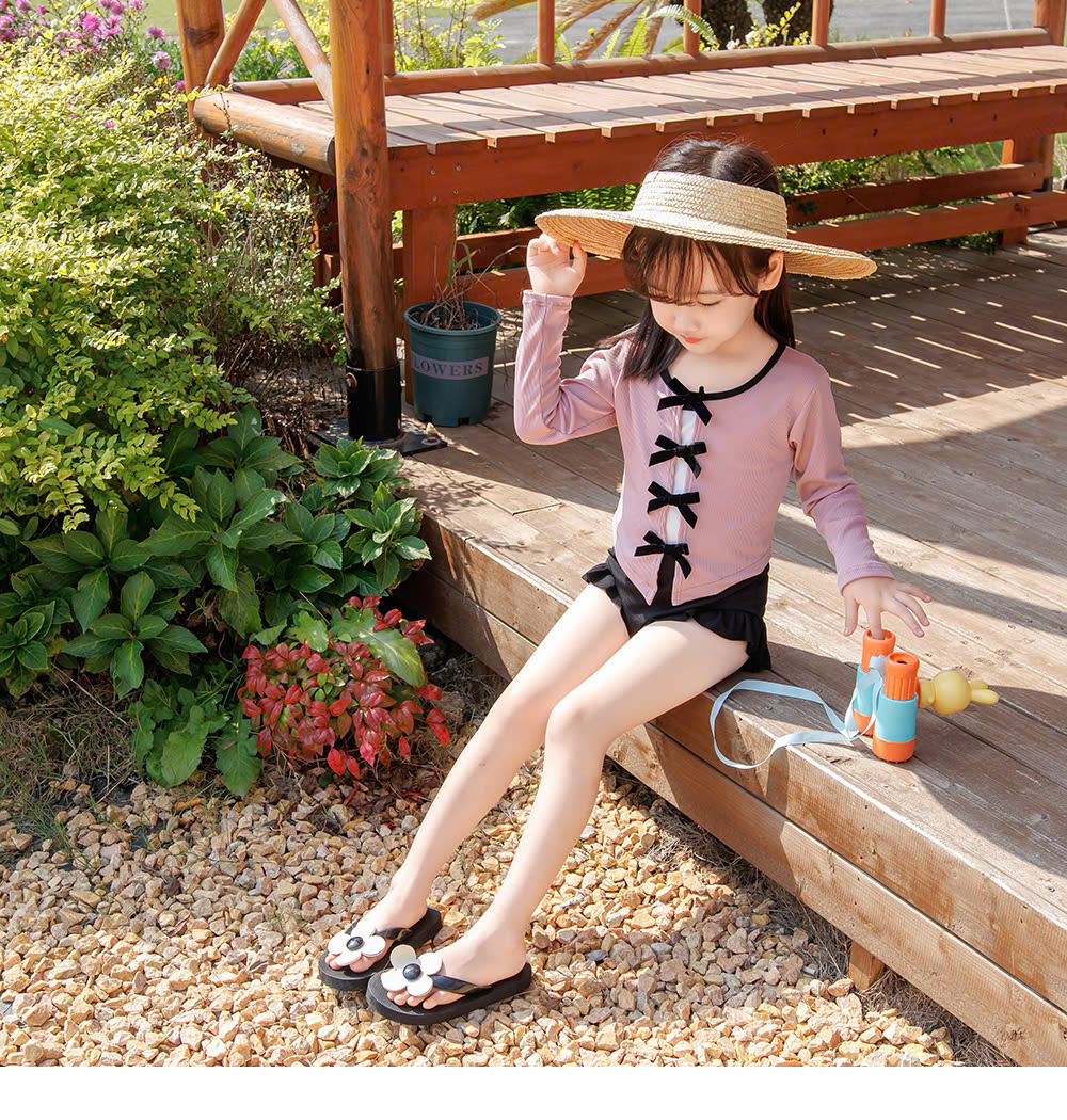 Set đồ bơi bé gái 3 món cao cấp- Phong cách hàn siêu dễ thương cho bé từ 1-8 tuổi