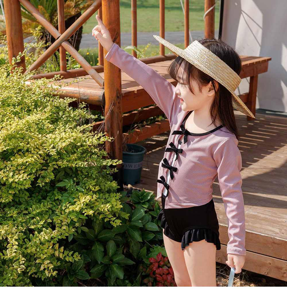 Set đồ bơi bé gái 3 món cao cấp- Phong cách hàn siêu dễ thương cho bé từ 1-8 tuổi