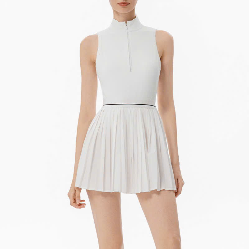 Váy Picklebal liền thân, váy thể thao xếp li thoáng khí phối lưới sau lưng