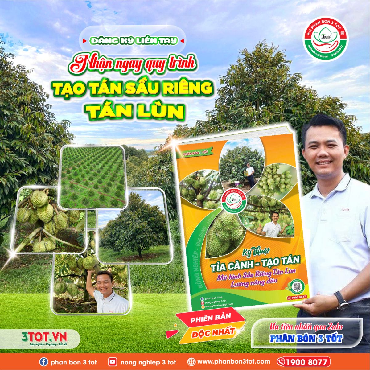 ĐĂNG KÝ LIỀN TAY – NHẬN NGAY QUY TRÌNH TẠO TÁN SẦU RIÊNG TÁN LÙN! (PHIÊN BẢN ĐỘC NHẤT) ĐĂNG KÝ LIỀN TAY – NHẬN NGAY QUY TRÌNH TẠO TÁN SẦU RIÊNG TÁN LÙN! (PHIÊN BẢN ĐỘC NHẤT)