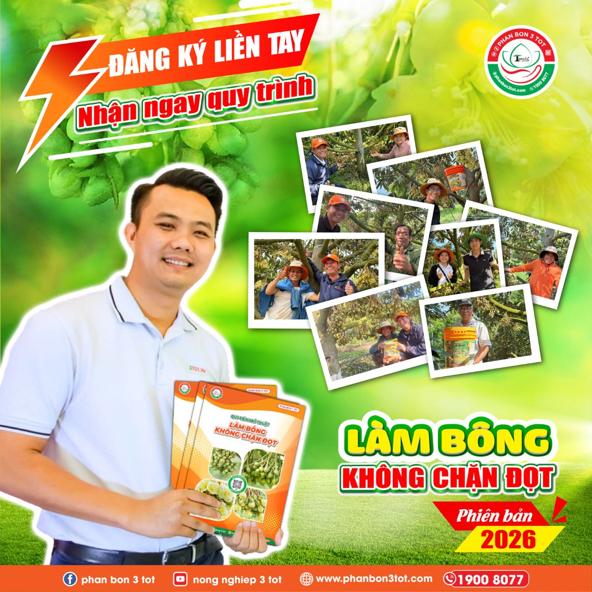 ĐĂNG KÝ NGAY – NHẬN QUY TRÌNH LÀM BÔNG SẦU RIÊNG KHÔNG CHẶN ĐỌT 2026!