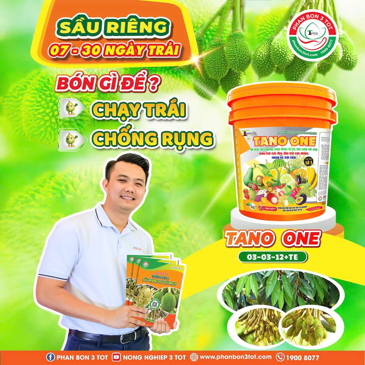 Trái Sầu Riêng 7–30 Ngày Bón Gì Để Chạy Trái Nhanh, Hạn Chế Rụng Trái Non?