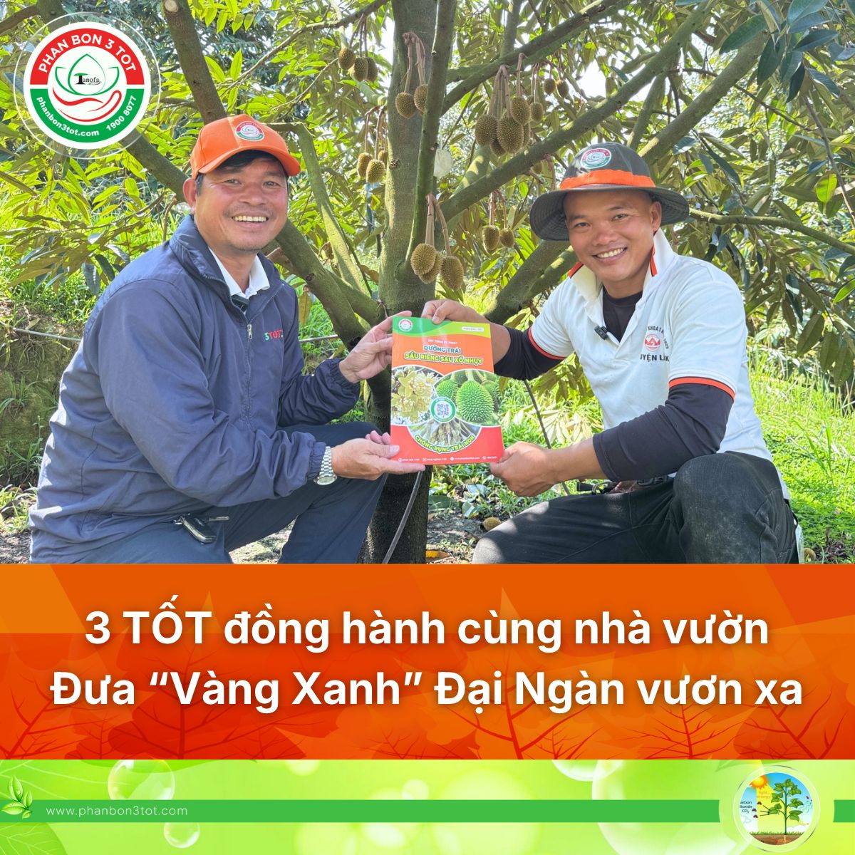 3 TỐT ĐỒNG HÀNH CÙNG NHÀ VƯỜN – ĐƯA “VÀNG XANH” ĐẠI NGÀN VƯƠN XA!