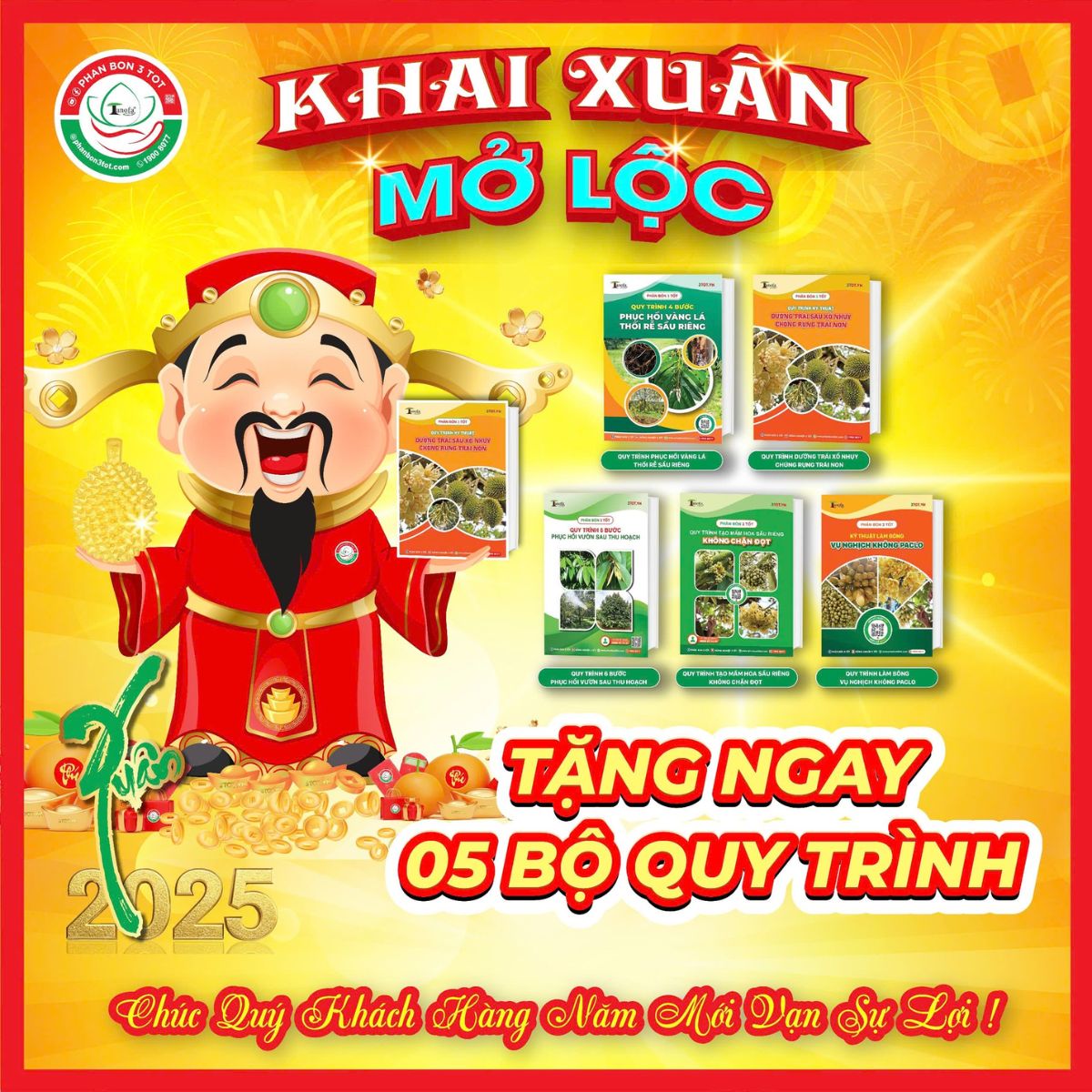 KHAI XUÂN MỞ LỘC - TẶNG NGAY 5 QUY TRÌNH CHĂM SÓC SẦU RIÊNG MIỄN PHÍ KHAI XUÂN MỞ LỘC - TẶNG NGAY 5 QUY TRÌNH CHĂM SÓC SẦU RIÊNG MIỄN PHÍ