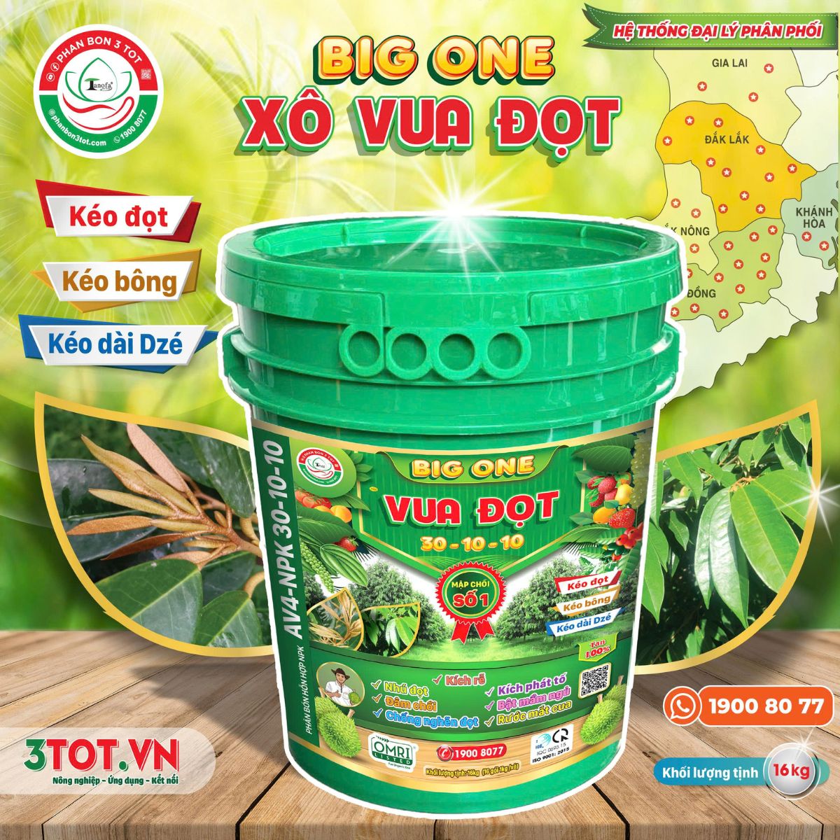 BIG ONE VUA ĐỌT 30-10-10 - KÉO ĐỌT, KÉO BÔNG, KÉO DÀI DZÉ BIG ONE VUA ĐỌT 30-10-10 - KÉO ĐỌT, KÉO BÔNG, KÉO DÀI DZÉ