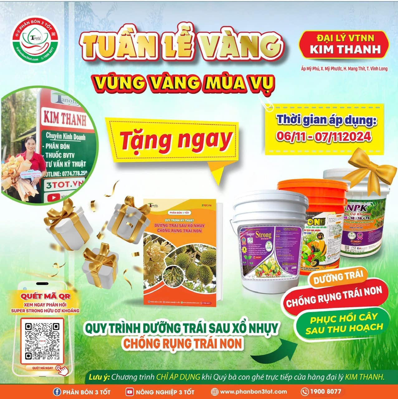 TUẦN LỄ VÀNG - VỮNG VÀNG MÙA VỤ TẠI MANG THÍT, VĨNH LONG! TUẦN LỄ VÀNG - VỮNG VÀNG MÙA VỤ TẠI MANG THÍT, VĨNH LONG!
