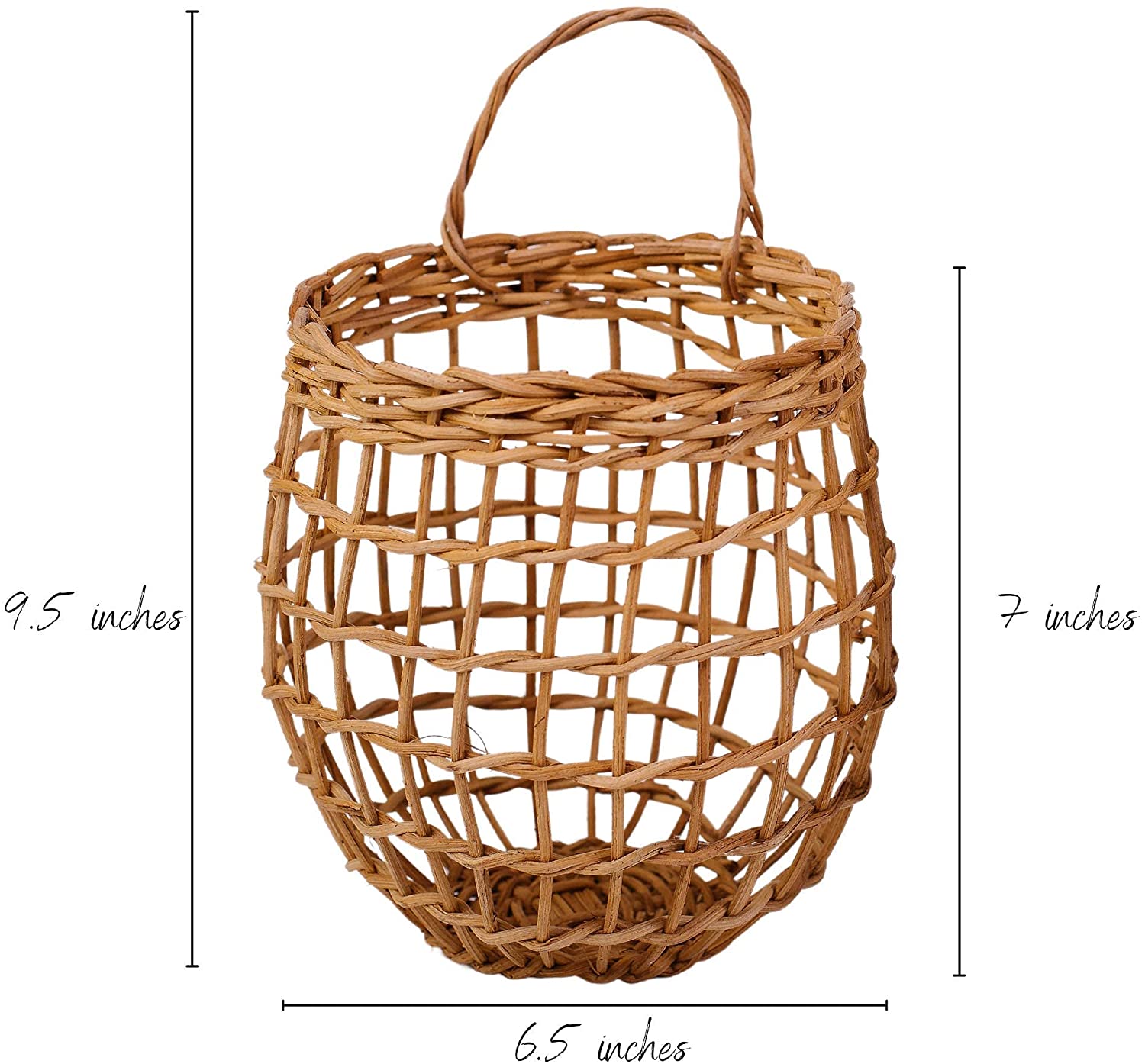 Rattan basket for onions potatoe and garlic 01