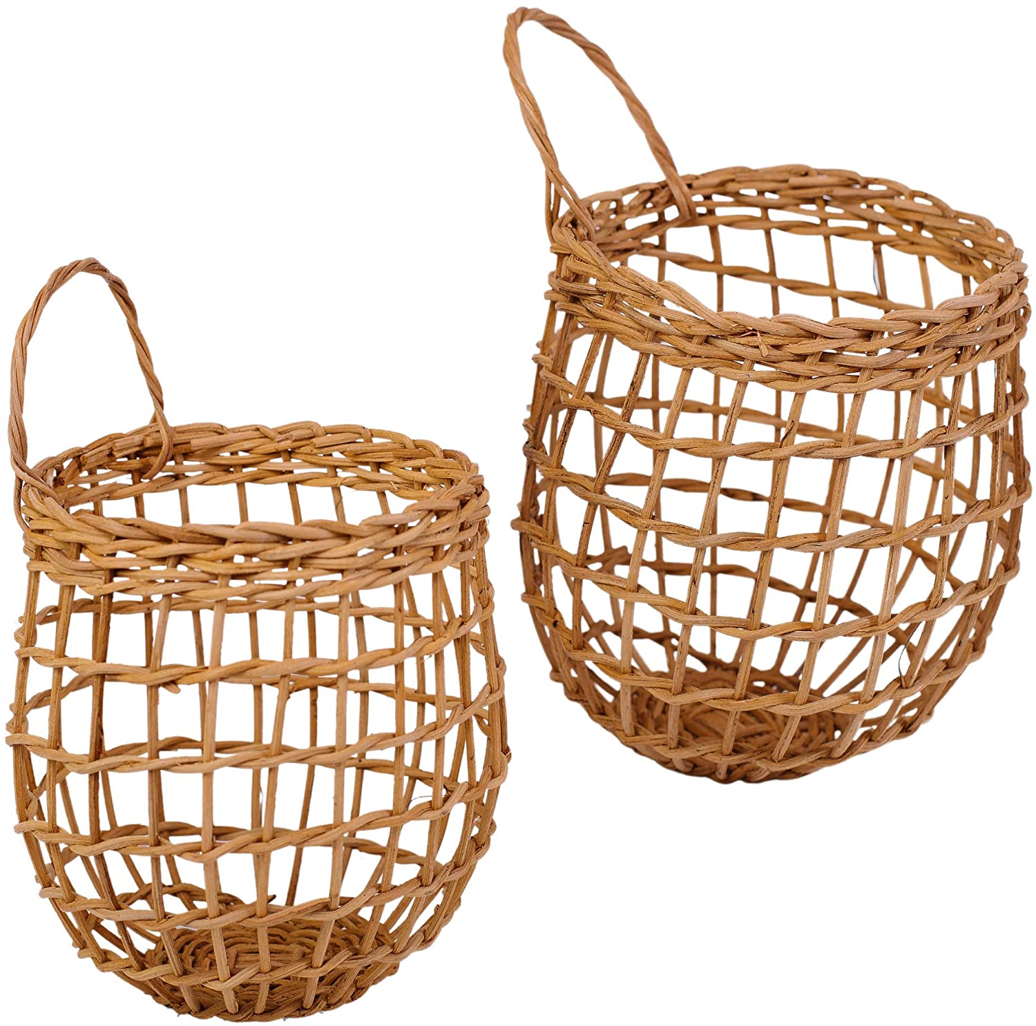 Rattan basket for onions potatoe and garlic 01