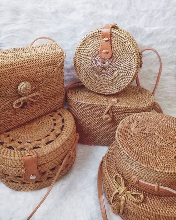 Rattan Handbag for women