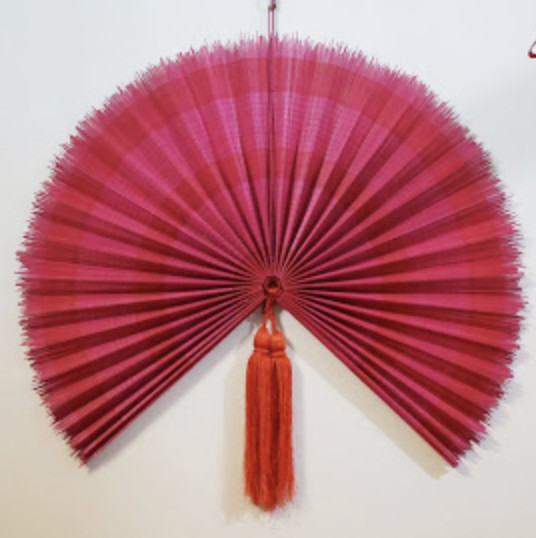 Bamboo Fan Hanging Wall Decor 02