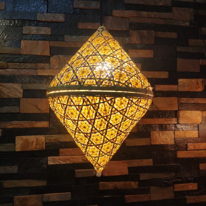 Best selling Bamboo Pendant Light Home Decor Bamboo Handmade Weave Lampshade