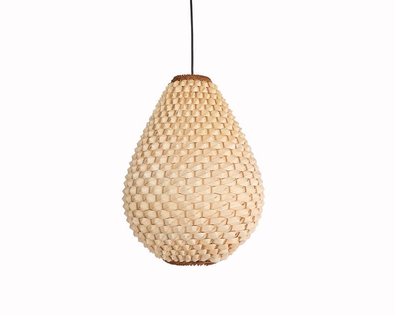 Trendy Bamboo Wicker Hanging Lampshade Bamboo Handicraft Lamp
