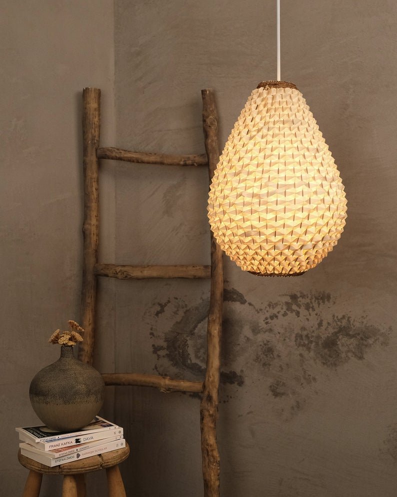 Trendy Bamboo Wicker Hanging Lampshade Bamboo Handicraft Lamp
