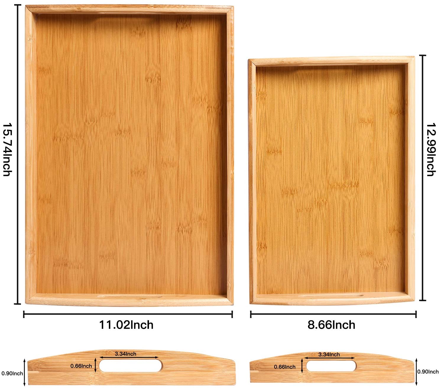 Round Bamboo Fibre Serving Tray, BPA Free Food Tray