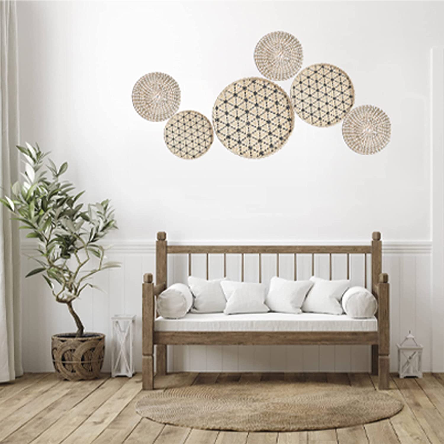 SET Of 2 Rattan Tray With Mother Of pearl made in Vietnam Wholesale