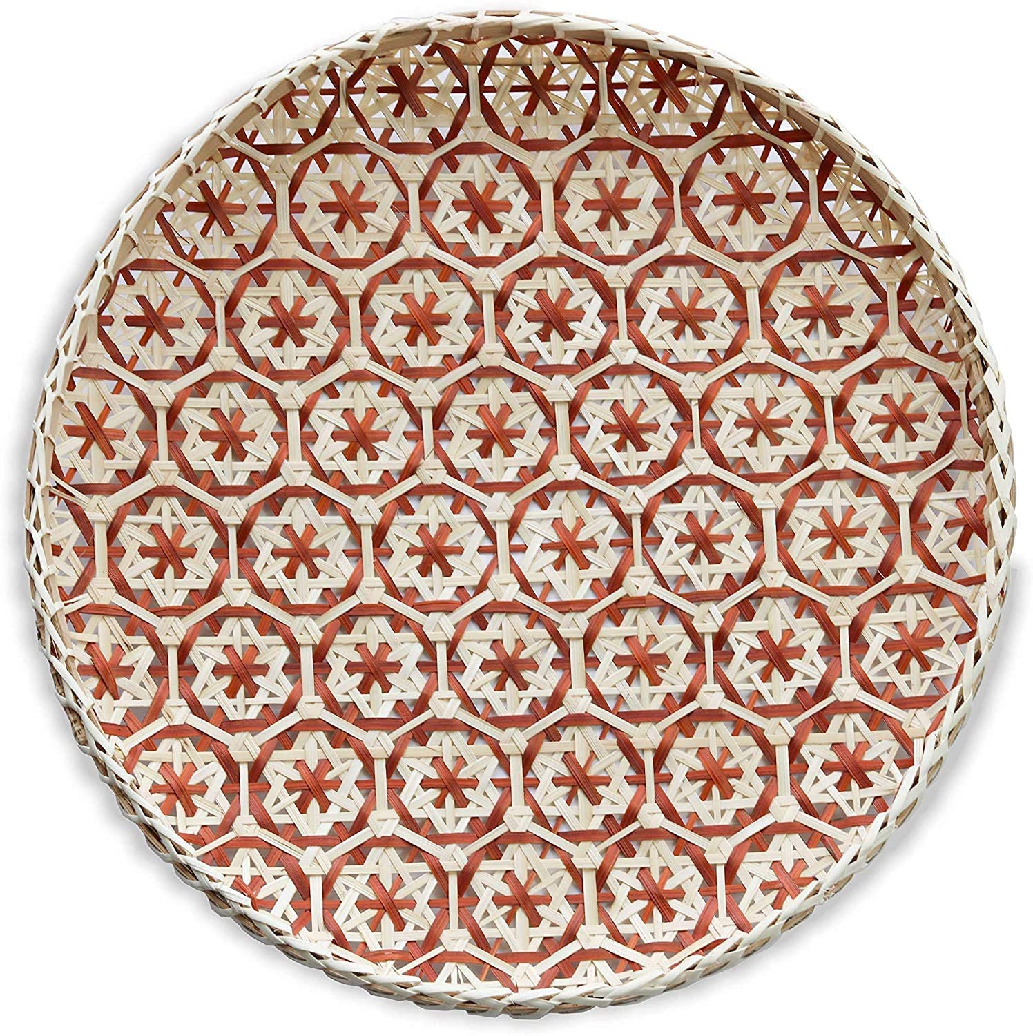 Vietnam Handmade Rectangle Bamboo Rattan Decorative Trays for Stuffs Storage or Home Decor