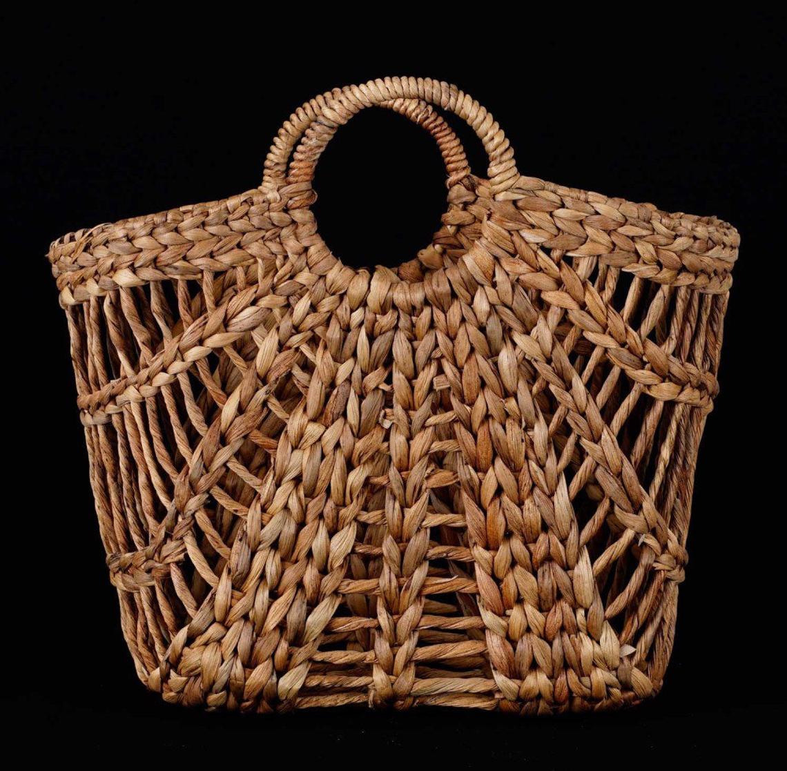 Natural Basket Handmade Straw bag Water Hyacinth Bag Woven Bag Sea Grass Bag Beach Bag top Handle Bag Large Size