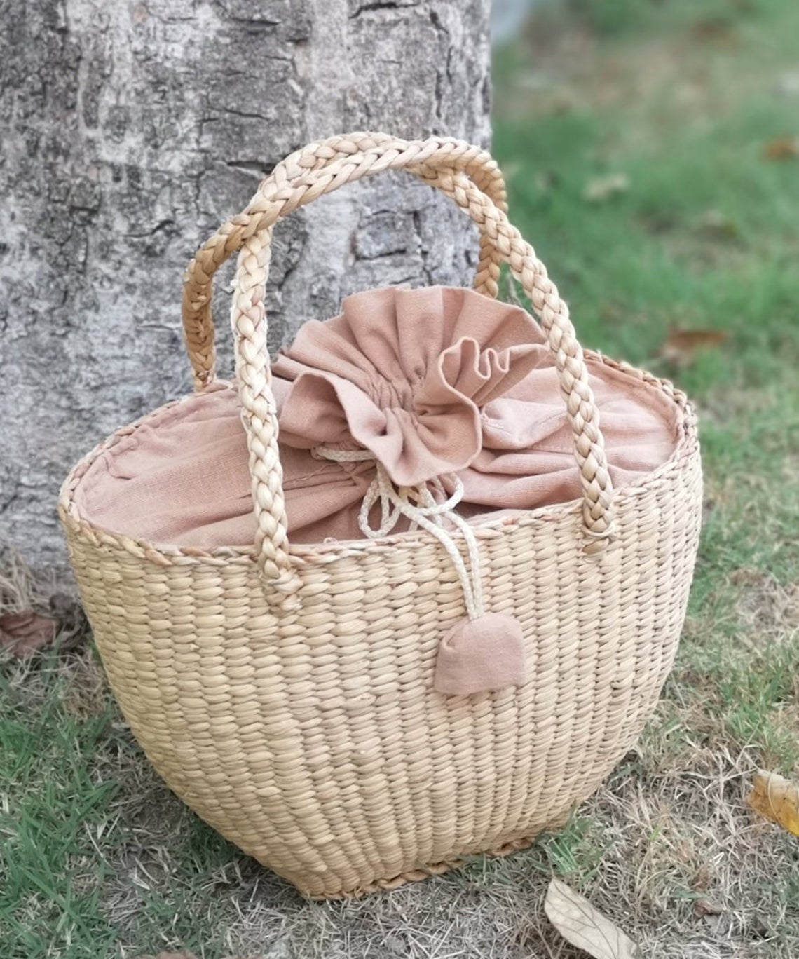 low price straw beach bags water hyacinth handbag tote summer beach rattan bag 2021 wholesale