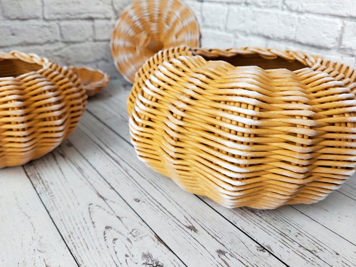 Rattan basket for onions potatoe and garlic 22