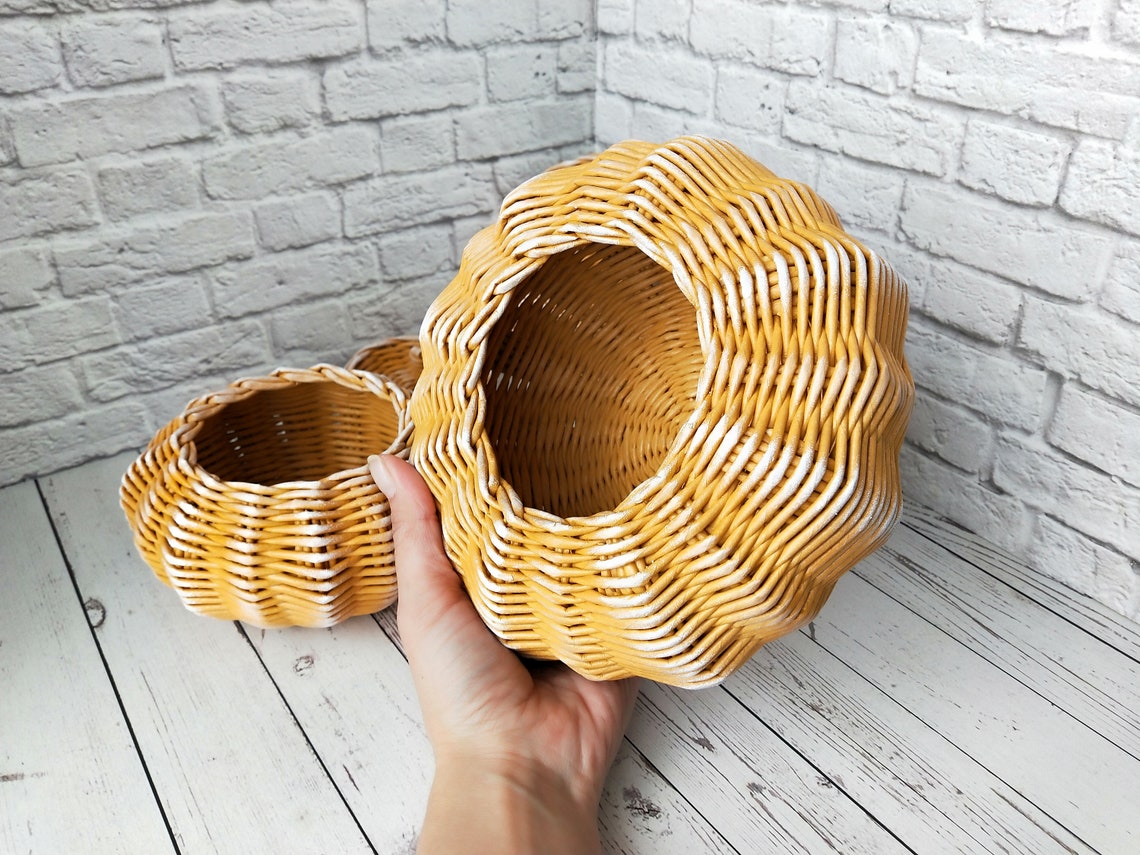Rattan basket for onions potatoe and garlic 22
