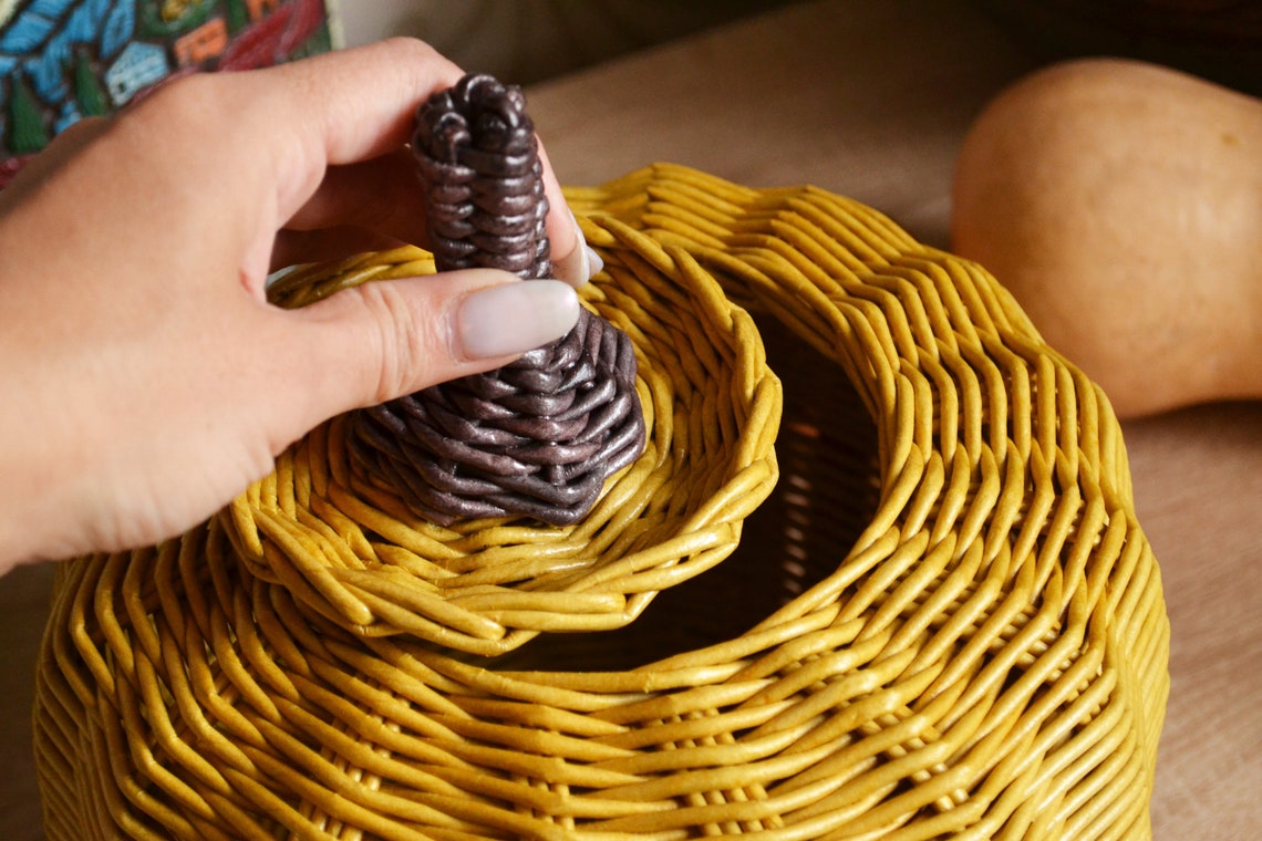 Rattan basket for onions potatoe and garlic 21