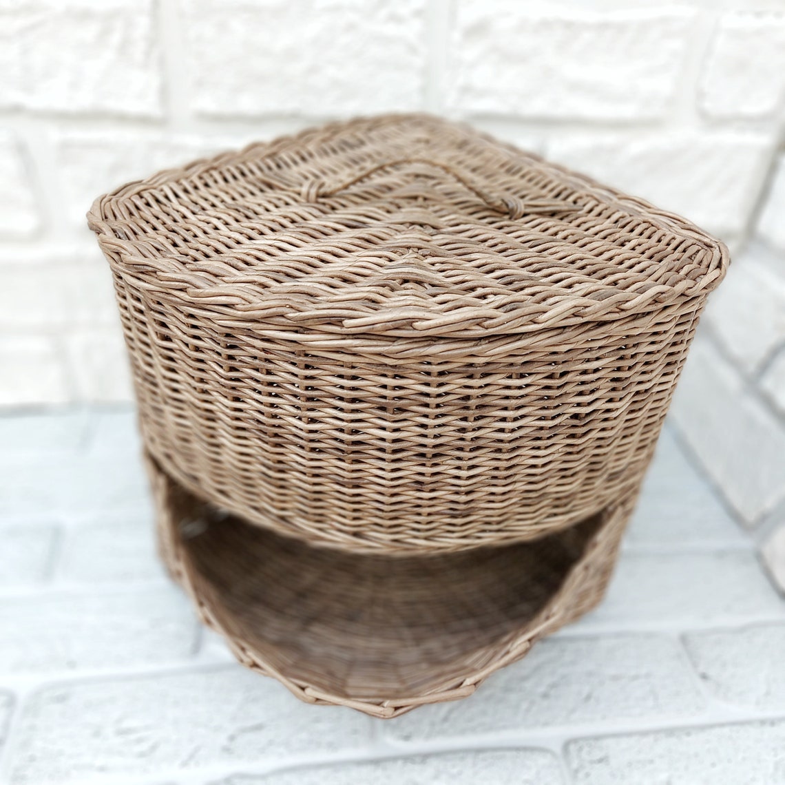 Rattan basket for onions potatoe and garlic 15