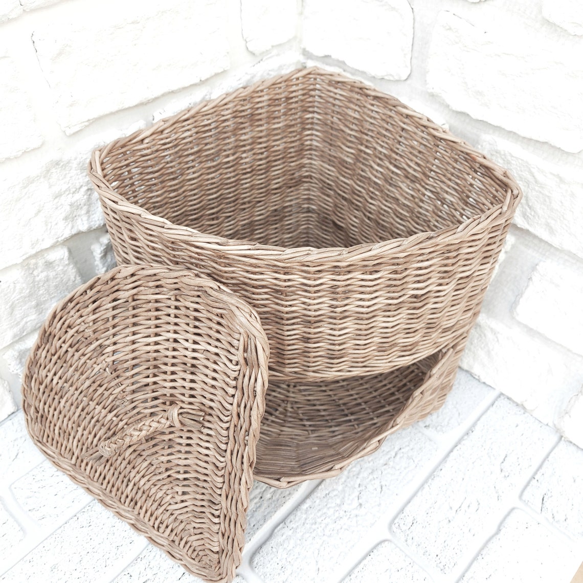 Rattan basket for onions potatoe and garlic 15