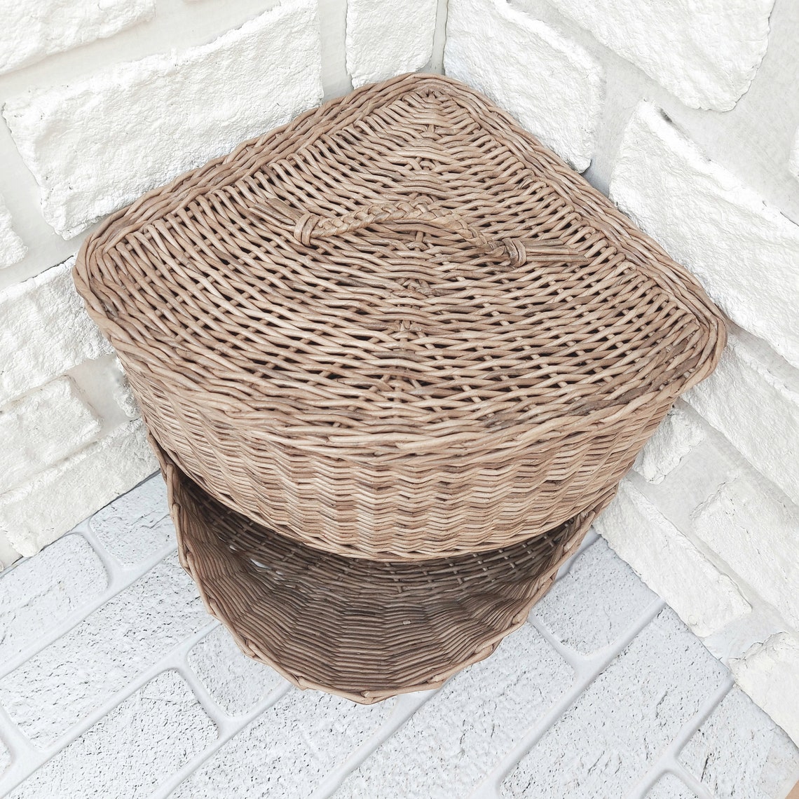 Rattan basket for onions potatoe and garlic 15