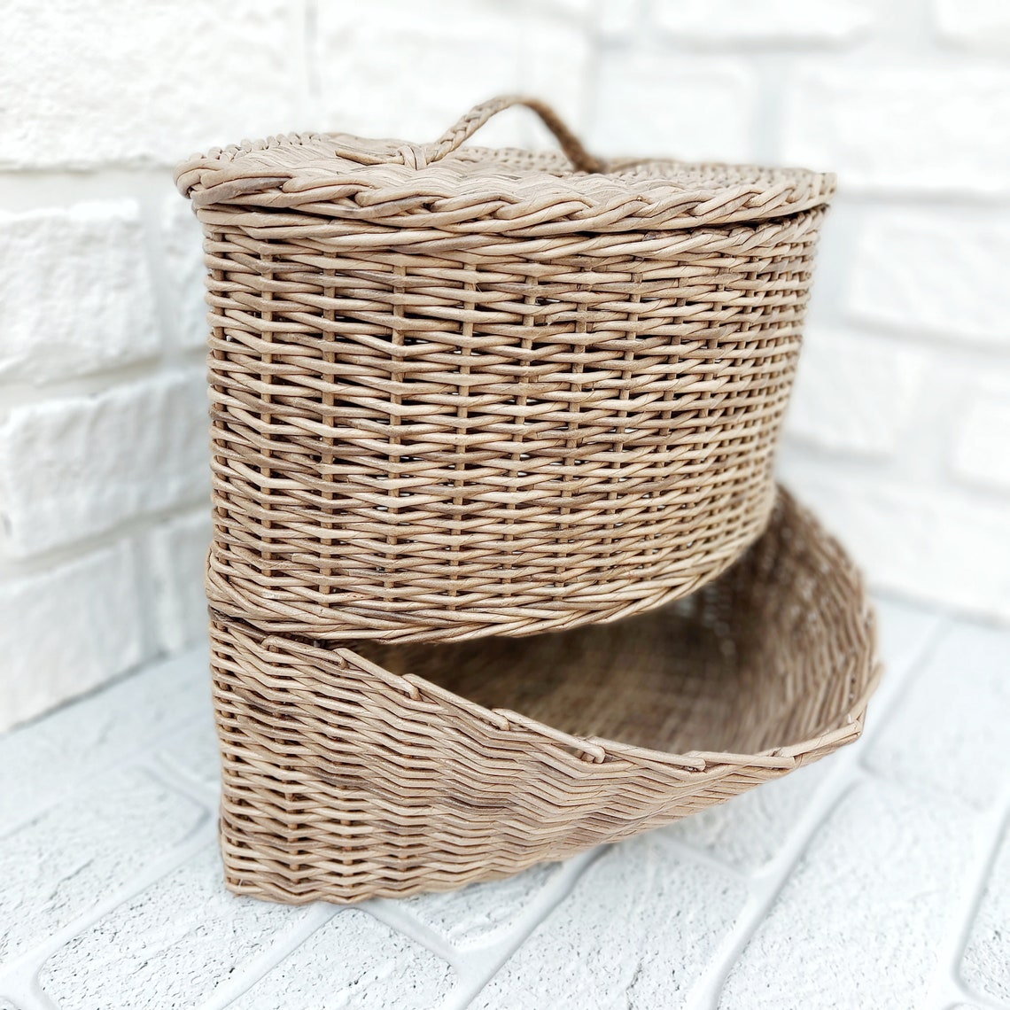 Rattan basket for onions potatoe and garlic 15