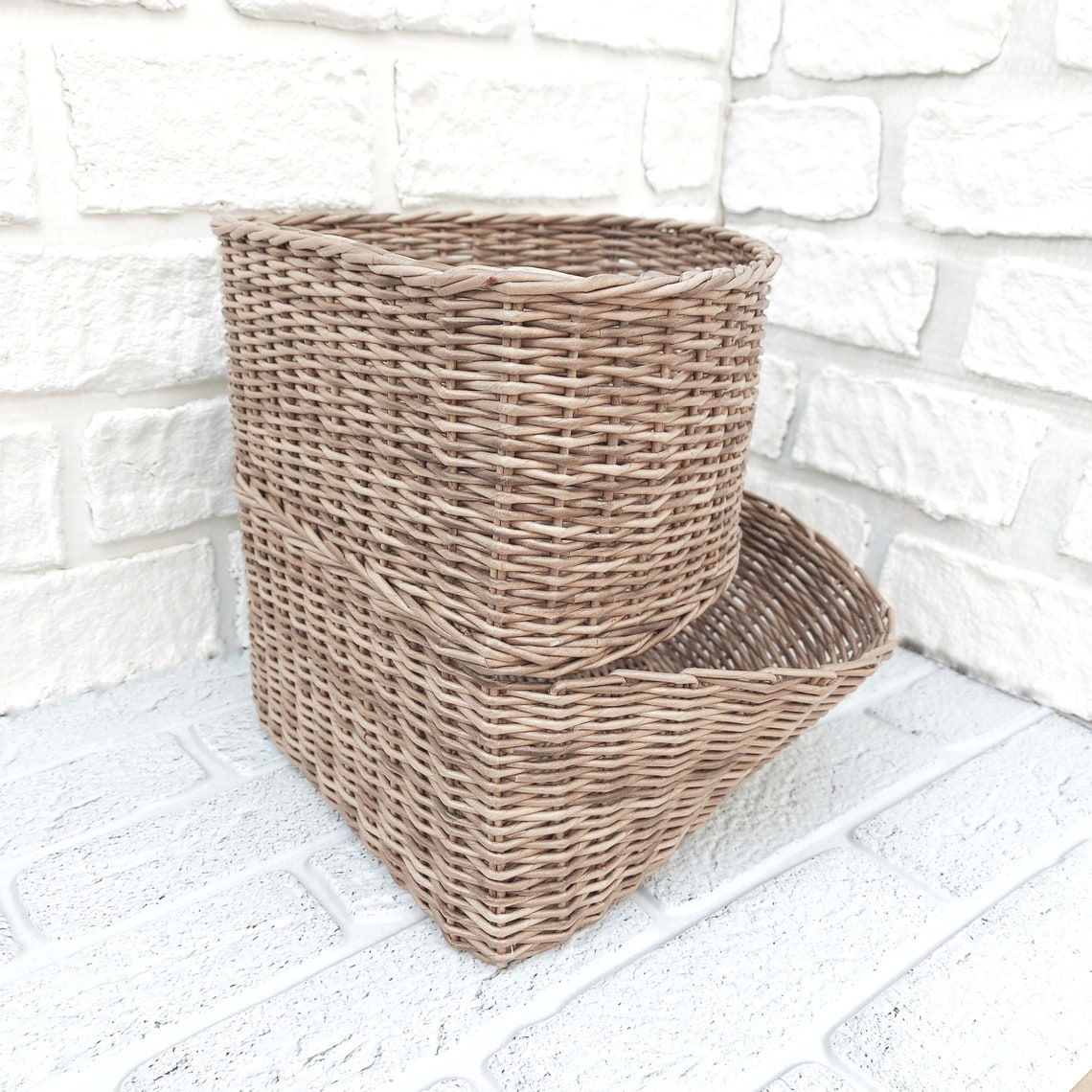 Rattan basket for onions potatoe and garlic 15