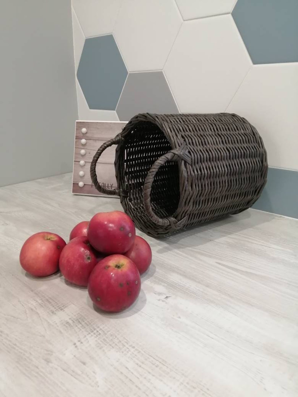 Rattan basket for onions potatoe and garlic 13