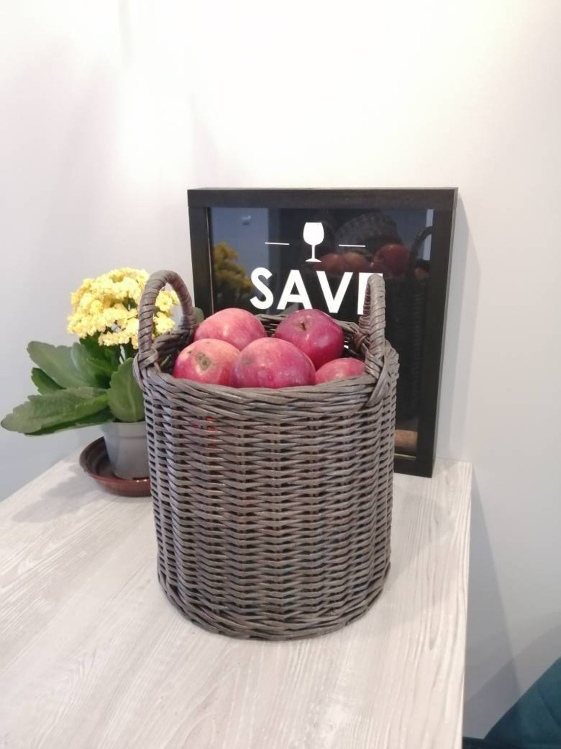 Rattan basket for onions potatoe and garlic 13