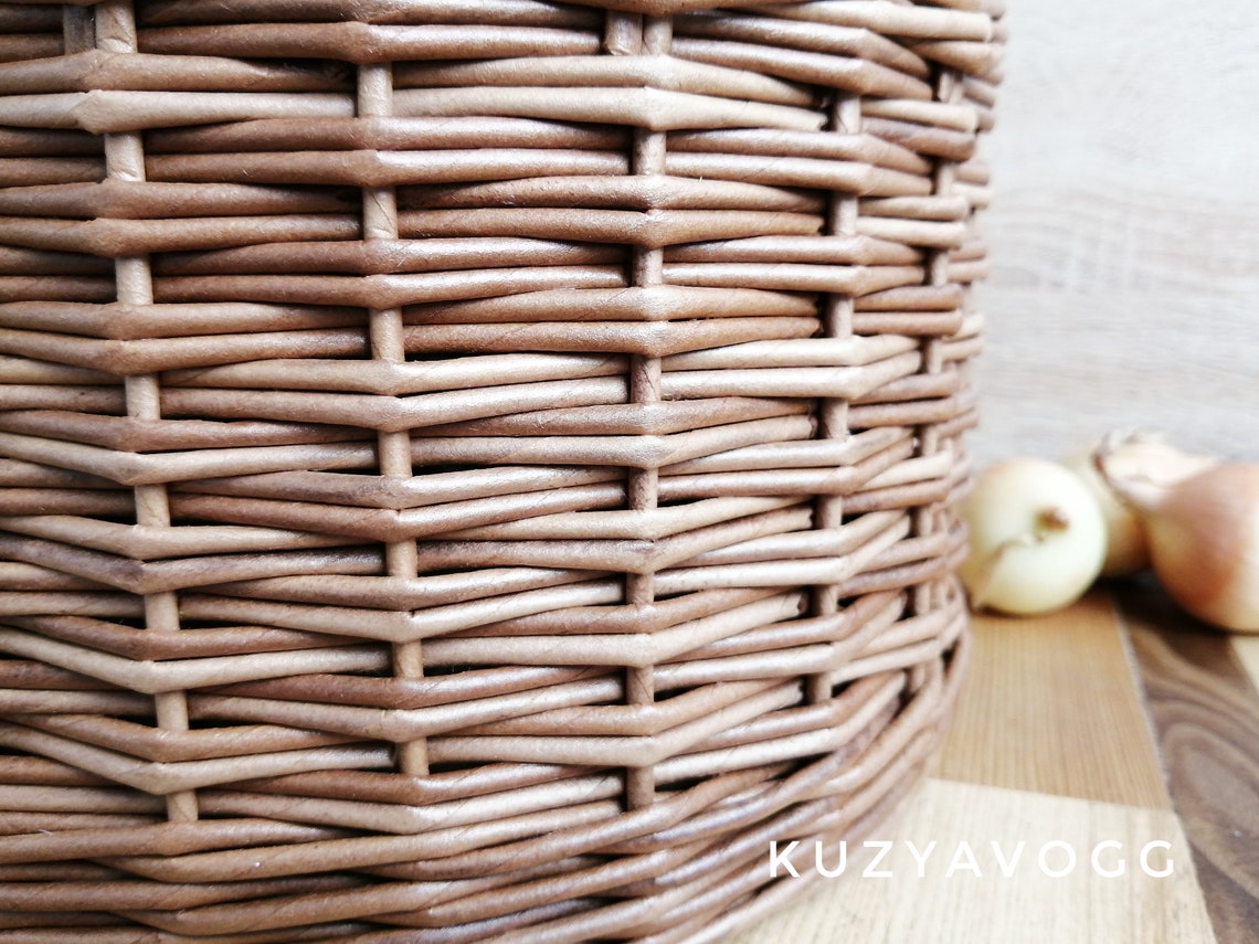 Rattan basket for onions potatoe and garlic 07