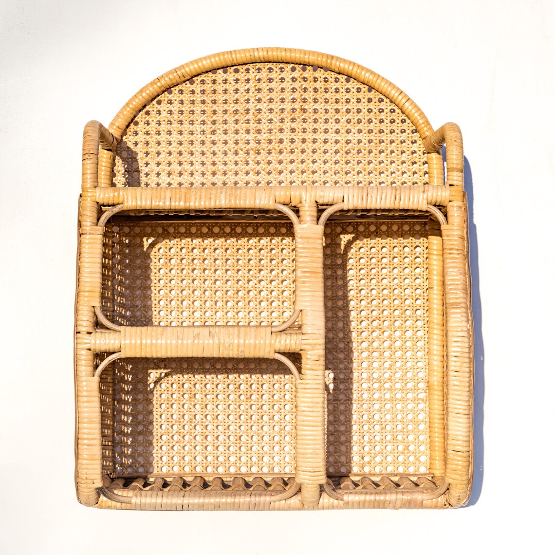 Rattan bamboo wall Sheft, Wall hanger, Cane Wall Hanger, Wall Decor