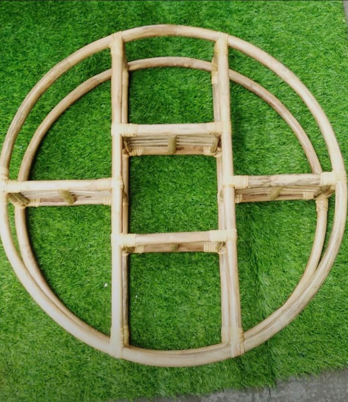 New design Rattan Arc Wall Shelf Handmade