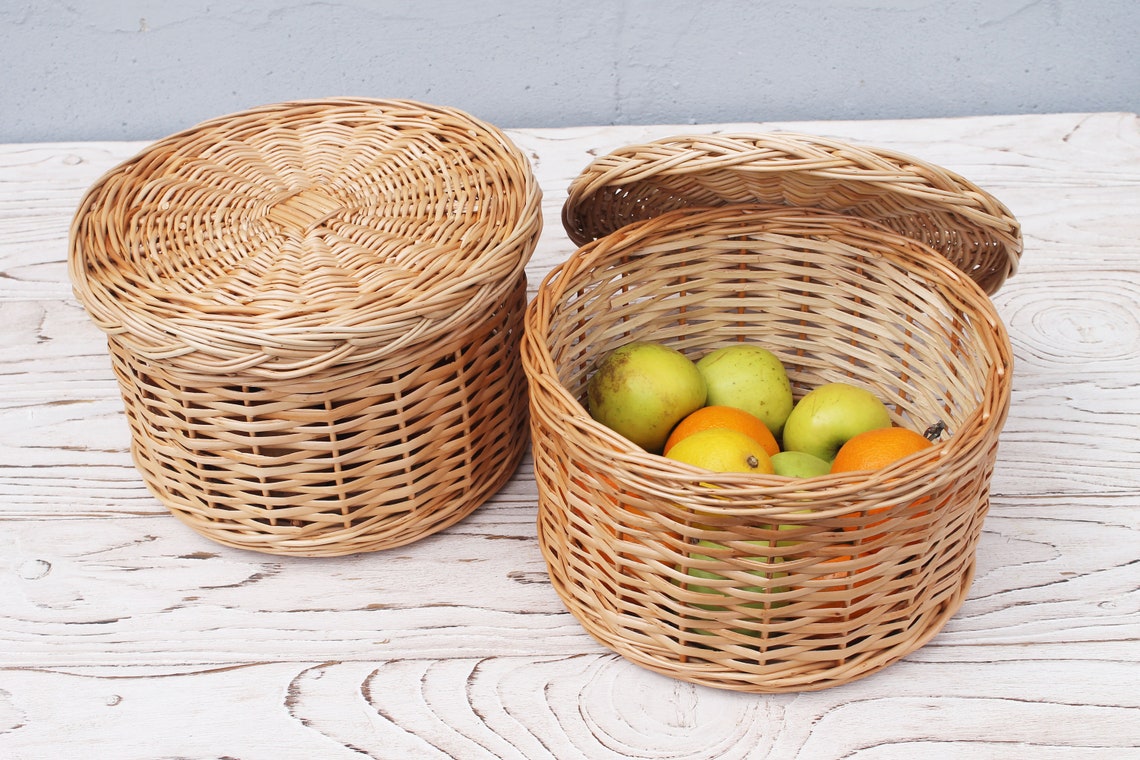 Rattan basket for onions potatoe and garlic 19