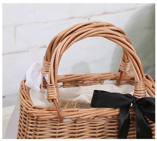 Hot products 2020 Handmade Woven Square Rattan Bag with handle handbags for women