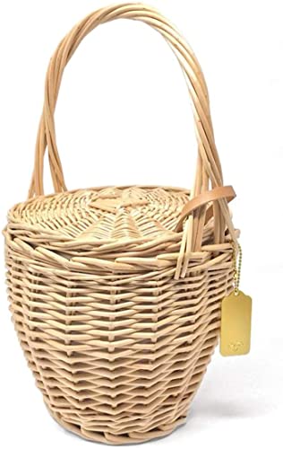Hot Amazon Beauty Women 100% Natural Rattan Handmade Wicker Bags Straw purses and handbags with Lid and Scarf made in Vietnam