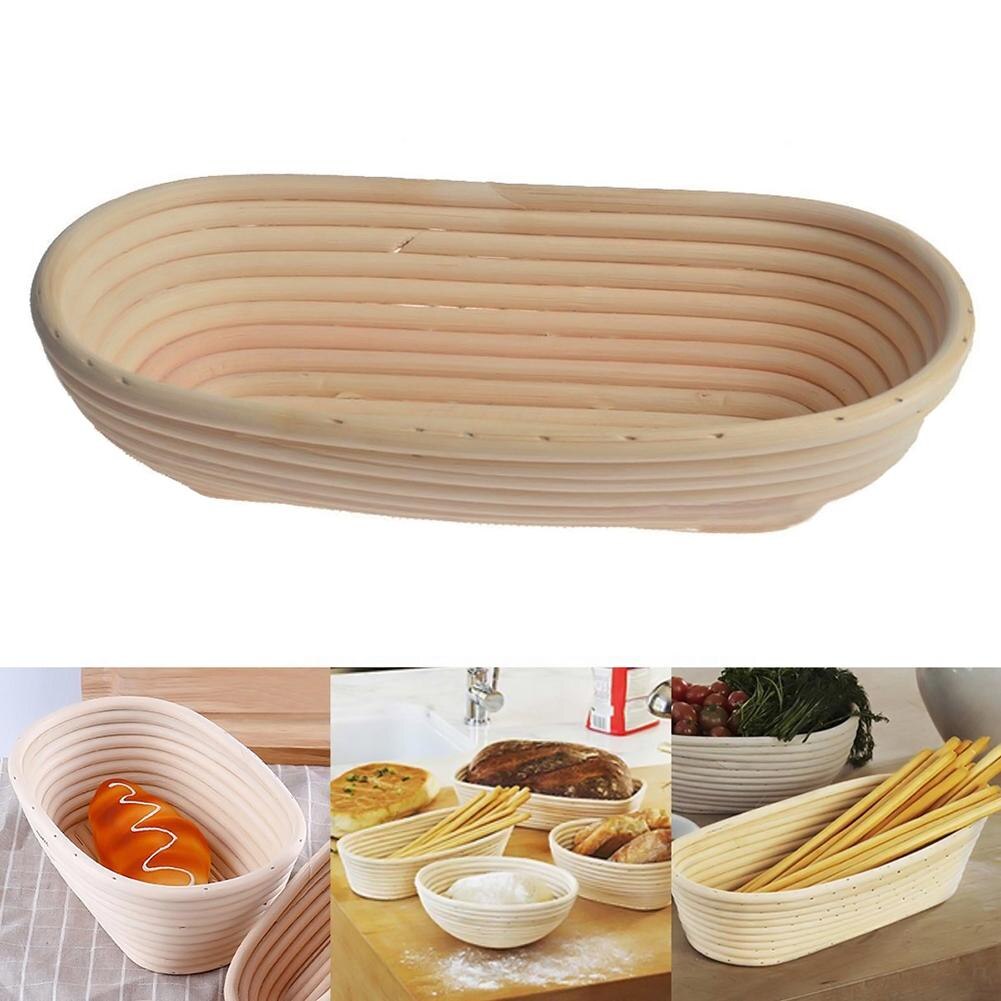 Premium Quality Natural Rattan Long Oval Proofing Basket Loaf 4 sizes Professional Baking Tool for Bakery