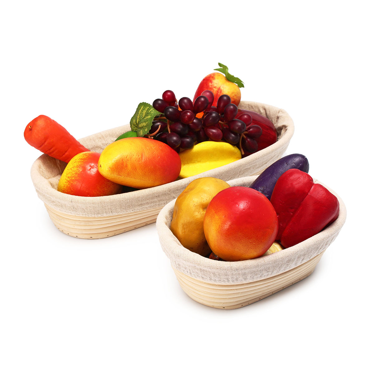 Premium Quality Natural Rattan Long Oval Proofing Basket Loaf 4 sizes Professional Baking Tool for Bakery