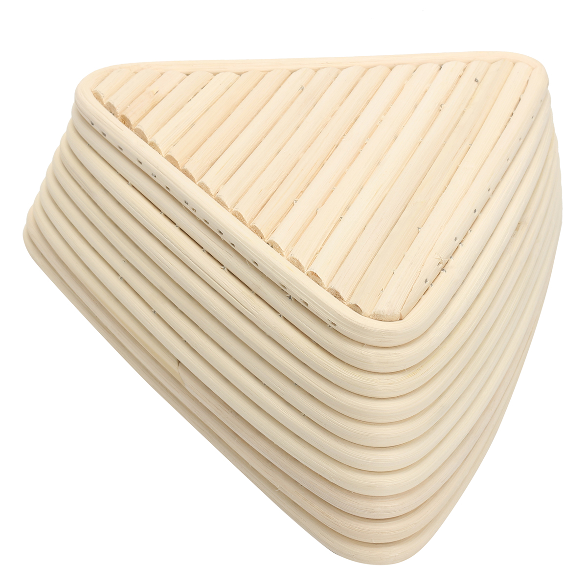 Wholesales Vietnam Handicraft White Rattan Triangle Dough Proofing Bread Basket Set of 3 Sizes for Baking Baguete